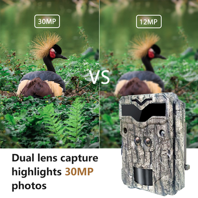 KW698A jachtcamera met dubbele lens 2 sensoren scoutingcamera 4K gamecamera makkelijk te navigeren eenvoudig te gebruiken
