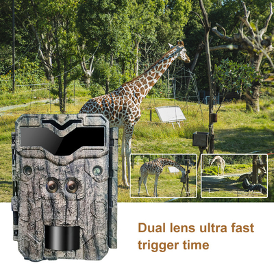 KW698A jachtcamera met dubbele lens 2 sensoren scoutingcamera 4K gamecamera makkelijk te navigeren eenvoudig te gebruiken