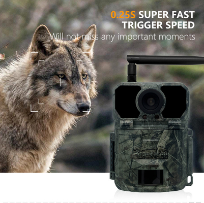 4G OEM/ODM draadloze proefcamera KW895 30MP 0,25s trigger snelheid ingebouwd in SIM-kaart IP67