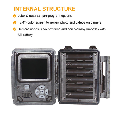 KW561 Trail Infra Cam Mini 30MP 0.25s Snelheid 4K Video Resolutie Waterdicht CMOS Sensor SD Me