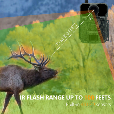 4G OEM/ODM draadloze proefcamera KW895 30MP 0,25s trigger snelheid ingebouwd in SIM-kaart IP67