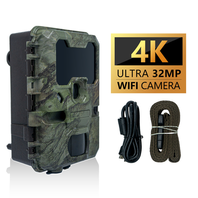 KW866 WIFI Jachtpad Camera waterdicht IP67 OEM/ODM 512GB opslag SD geheugenkaart 32MP 4K