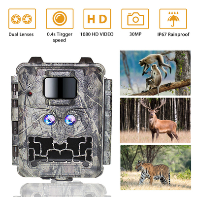 KW591 wildlife camera geen gloed dubbele sensoren 1080P waterdicht IP67 0.4s trigger snelheid tot 512GB opslag Jachtcamera