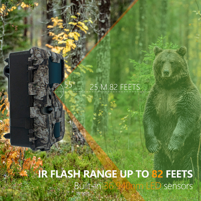 KW865 WIFI verborgen camera waterdicht IP67 20MP 0.6s trigger snelheid tot 512GB opslag nachtzicht trail Camera