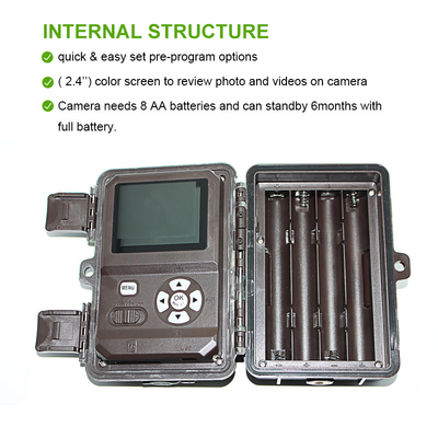 Trail Camera ODM/OEM KW571 waterdicht IP67 Geen gloed CMOS sensor 30MP foto 1080P 0.25s trigger snelheid nachtzicht