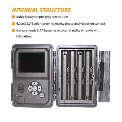 Outdoor jachtcamera KW696 dubbellens 30MP waterdicht IP67 1080p nachtzicht tot 512GB opslag
