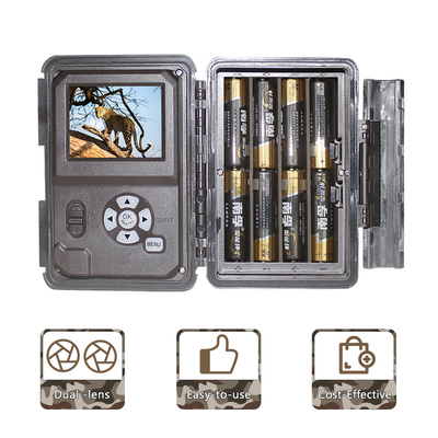 Outdoor jachtcamera KW696 dubbellens 30MP waterdicht IP67 1080p nachtzicht tot 512GB opslag