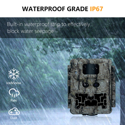Jachtcamera KW591 zonder gloed dubbele sensoren 1080P waterdicht IP67 0.4s trigger snelheid tot 512GB opslag Jachtcamera