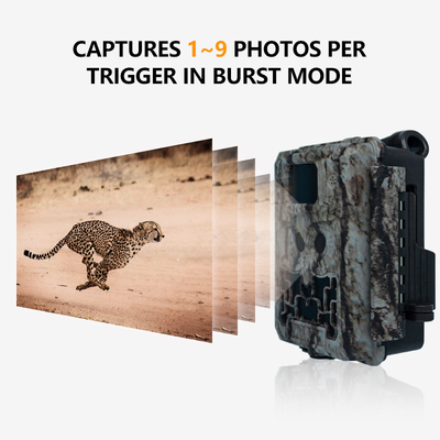 Snel activeren 30MP jachtcamera met foto-video en foto-video modus voor het volgen van dieren in het wild HD jachtcamera's