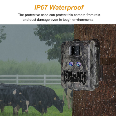 Jachtcamera KW591 zonder gloed dubbele sensoren 1080P waterdicht IP67 0.4s trigger snelheid tot 512GB opslag Jachtcamera