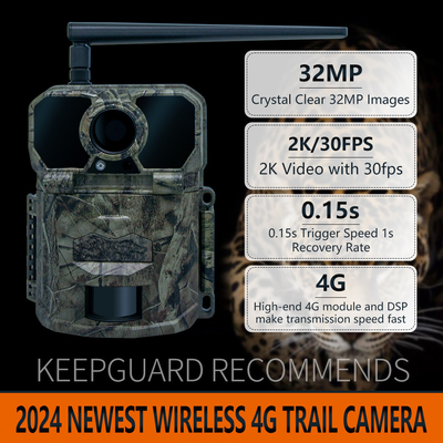 2024 Nieuwste 4G draadloze proefcamera KW896 30MP 0.15s trigger snelheid 100ft nacht bereik waterdicht IP65 jachtcamera