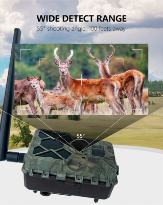 2024 nieuwste 4G draadloze proefcamera OEM/ODM KW886 24MP 0.1s trigger 120ft Night Range ingebouwd in SIM-kaart wildlife camera