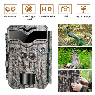 Ervaar de opwinding van de jacht met HD jachtcamera's 32MP Dual-Lens Trail Camera met 4K Video en 100ft Night Vision