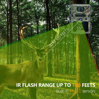 Game Camera KW571 met waterdicht IP67 No-Glow CMOS Sensor 30MP foto 1080P 0.25s trigger snelheid nachtzicht
