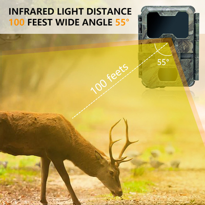 Jachtcamera KW788 waterdicht IP65 4K video met 30 fps 32MP 0.25s trigger snelheid tot 512GB opslag voor wildleven onderzoek