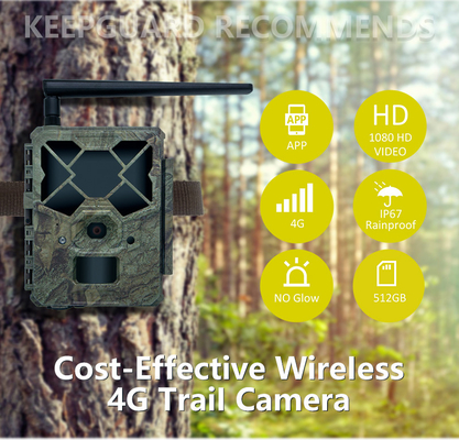 4G mobiele draadloze trailcamera KW886 24MP beeld 1080P video nachtzicht geen gloed LED met APP config voor meerdere toepassingen
