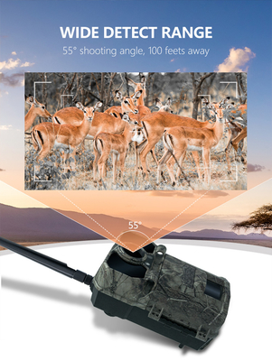 game&trail camera High-end voor 4G jachtcamera KW896 met antenne 100ft Night Range 32MP 2K wildlife camera 4g