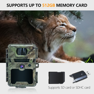 30MP camouflage IP66 waterdichte jachtcamera met PIR-sensor en 48pcs No Glow IR LEDs HD jachtcamera's