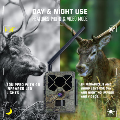 Op afstand bestuurbare 4G Jachtcamera KW886 met 1080p Video en 120ft Nachtbereik