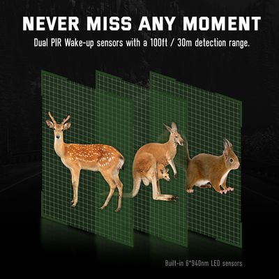 32MP het Spel van de Jachtcamera's 4K van Dual Lens HD Geen Camera van het Gloedwild