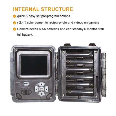 Verkoop Promotie 39USD Dual lens/Dual sensor Wildlife Game Camera 30MP 1080P No-Glow 940nm Met dag en nacht sensor