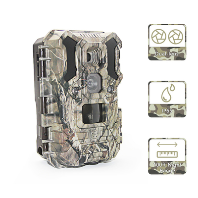14 CMOS Infrarode de Camera Dubbele Lens van de Sleepcamera 30MP Infrared Motion Detector