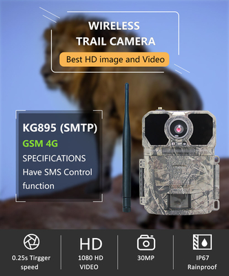 GSM MMS de Cameracmos van de het Wild Openluchtsleep Camouflage 30MP 4G 1080P de Jachtcamera