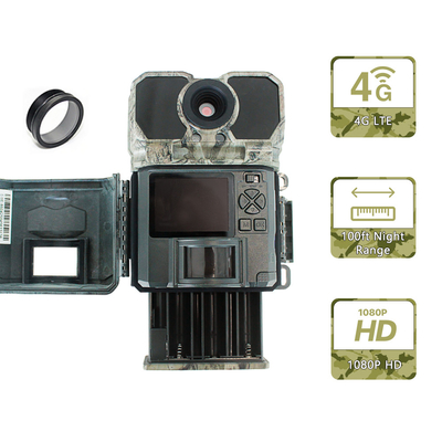 LCD Display 4G Trail Camera Programmable 940nm NO GLOW ICCID FTP SMTP MMS APP controle jacht accessoires