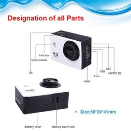 IP Camcorder Cellulaire de Sensor Volledige Helm van de Spelcamera 900MAH CMOS