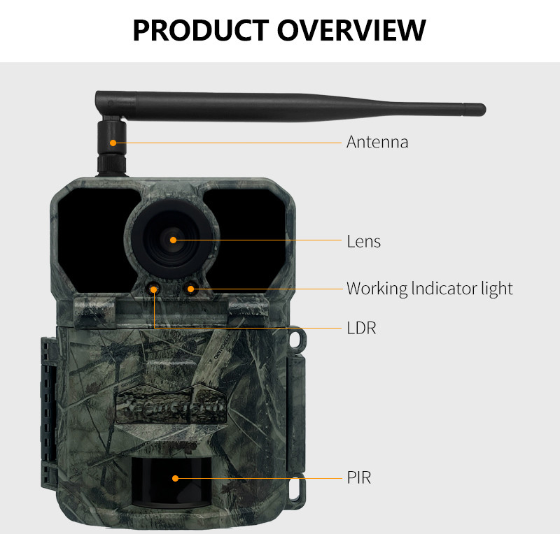 32MP 4G Wildcamera met snelle 0,2s reactietijd en foto/video/foto-video modi voor veelzijdigheid