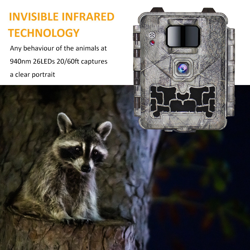 KW561 Trail Infra Cam Mini 30MP 0.25s Snelheid 4K Video Resolutie Waterdicht CMOS Sensor SD Me
