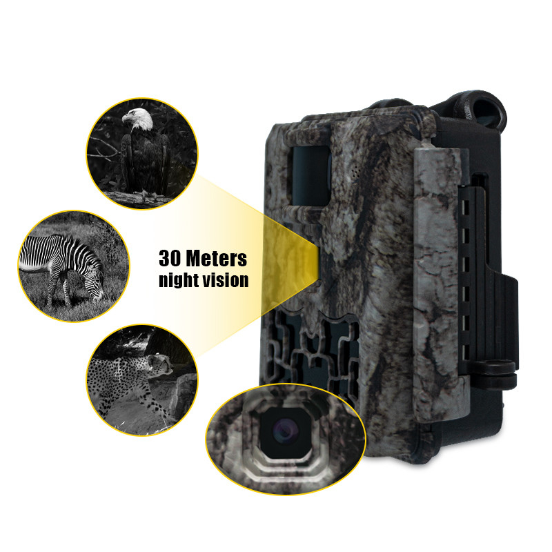 Wildlife Trail Camera Geen gloed 30MP beeld 1080P video waterdicht IP67 tot 512GB opslag Prijs concurrerend jachtcamera