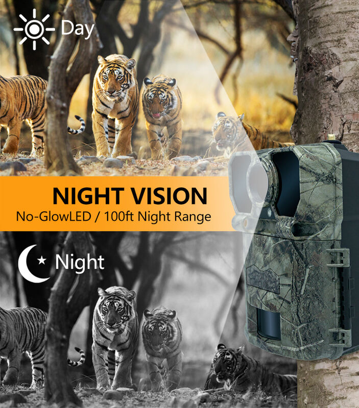 Draadloze trailcamera met duurzame weerbestendige behuizing en geavanceerde bewegingsdetectie voor buitenaute surveillance-taken