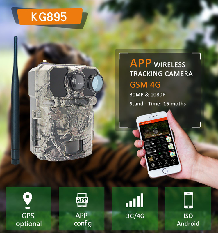 LCD Display 4G Trail Camera Programmable 940nm NO GLOW ICCID FTP SMTP MMS APP controle jacht accessoires